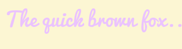 Image with Font Color EBC3FF and Background Color FCF6D3